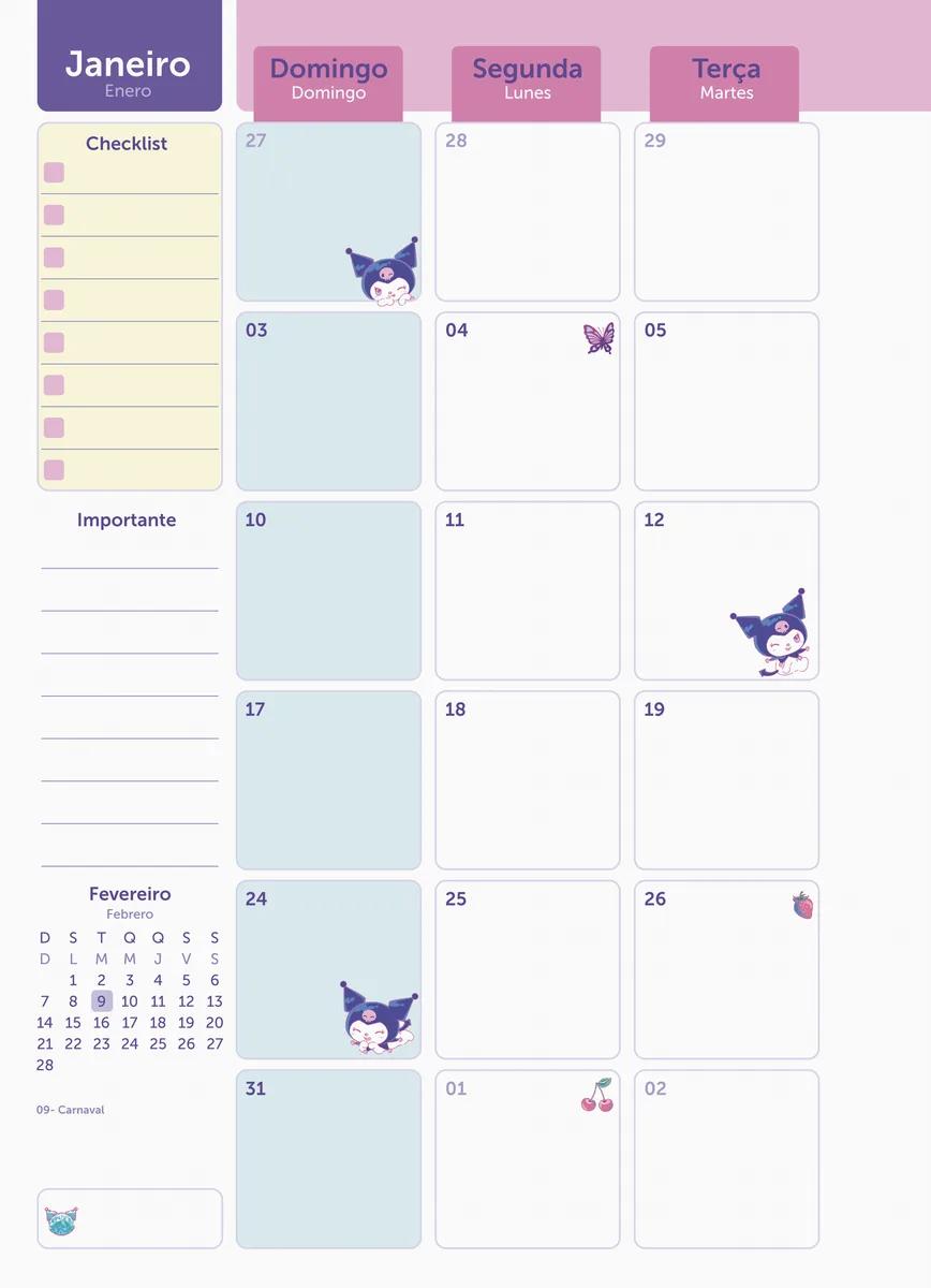 AGENDA PLANEJAMENTO ESPIRAL 175X242MM - KUROMI — miniatura 8
