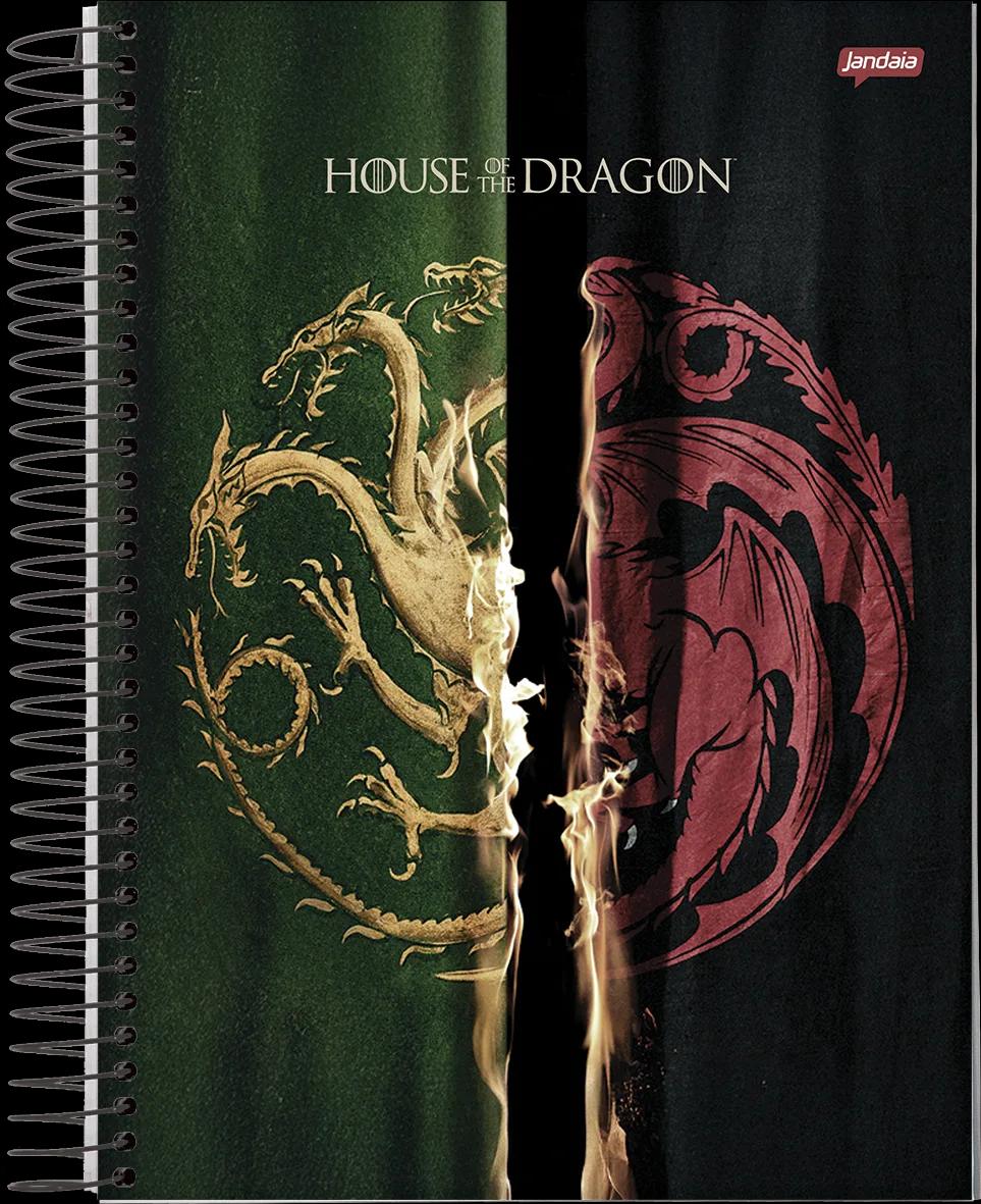 CADERNO ESPIRAL UNIVERSITÁRIO CAPA DURA 15 MATÉRIAS 240 FOLHAS - HOUSE OF THE DRAGON — miniatura 4