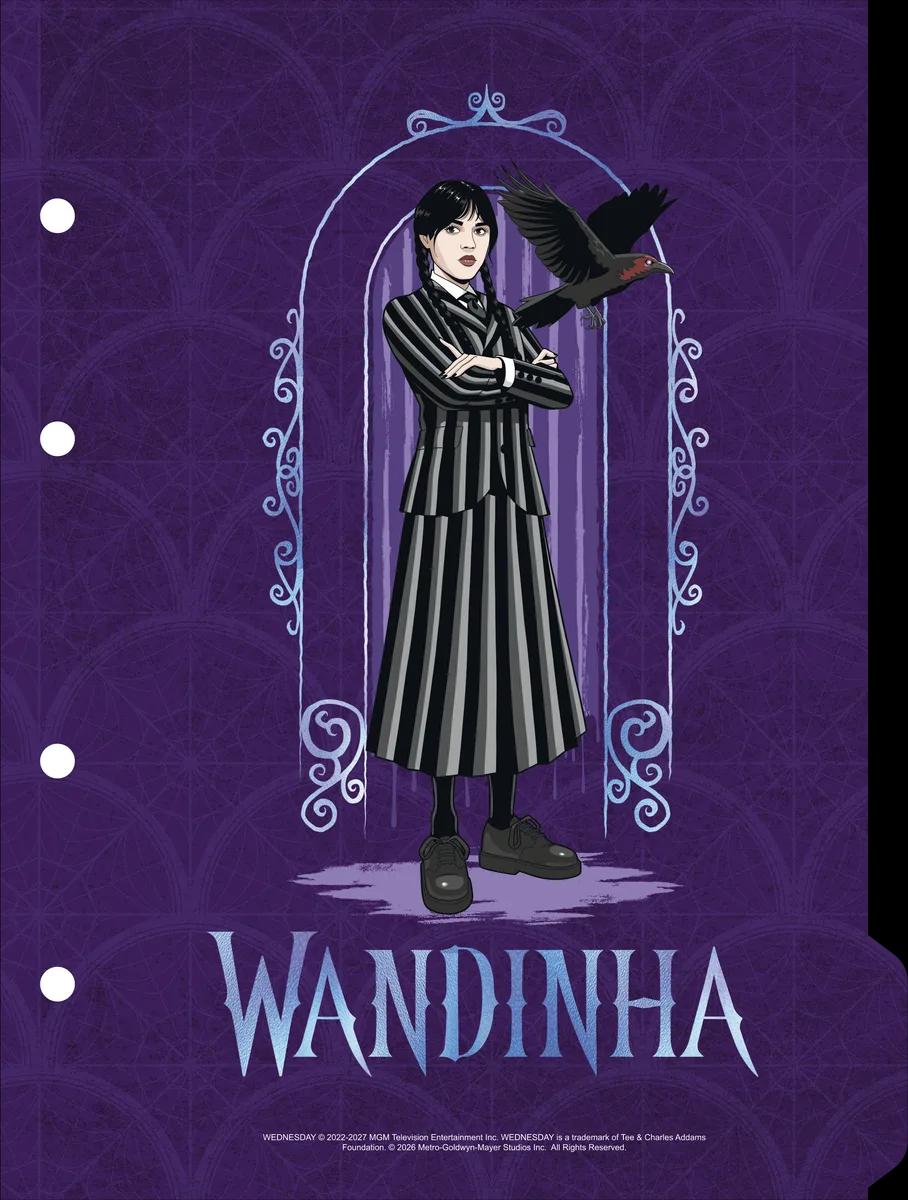 CADERNO COLLEGE CAPA DURA 80 FOLHAS ARGOLADO - WANDINHA — miniatura 7