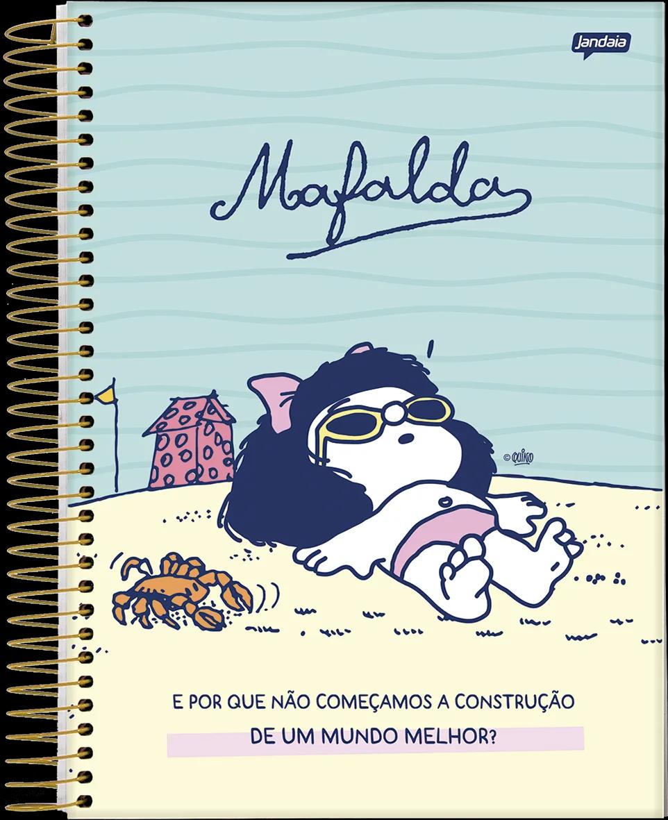 CADERNO ESPIRAL UNIVERSITÁRIO CAPA DURA 10 MATÉRIAS 160 FOLHAS - MAFALDA — miniatura 8