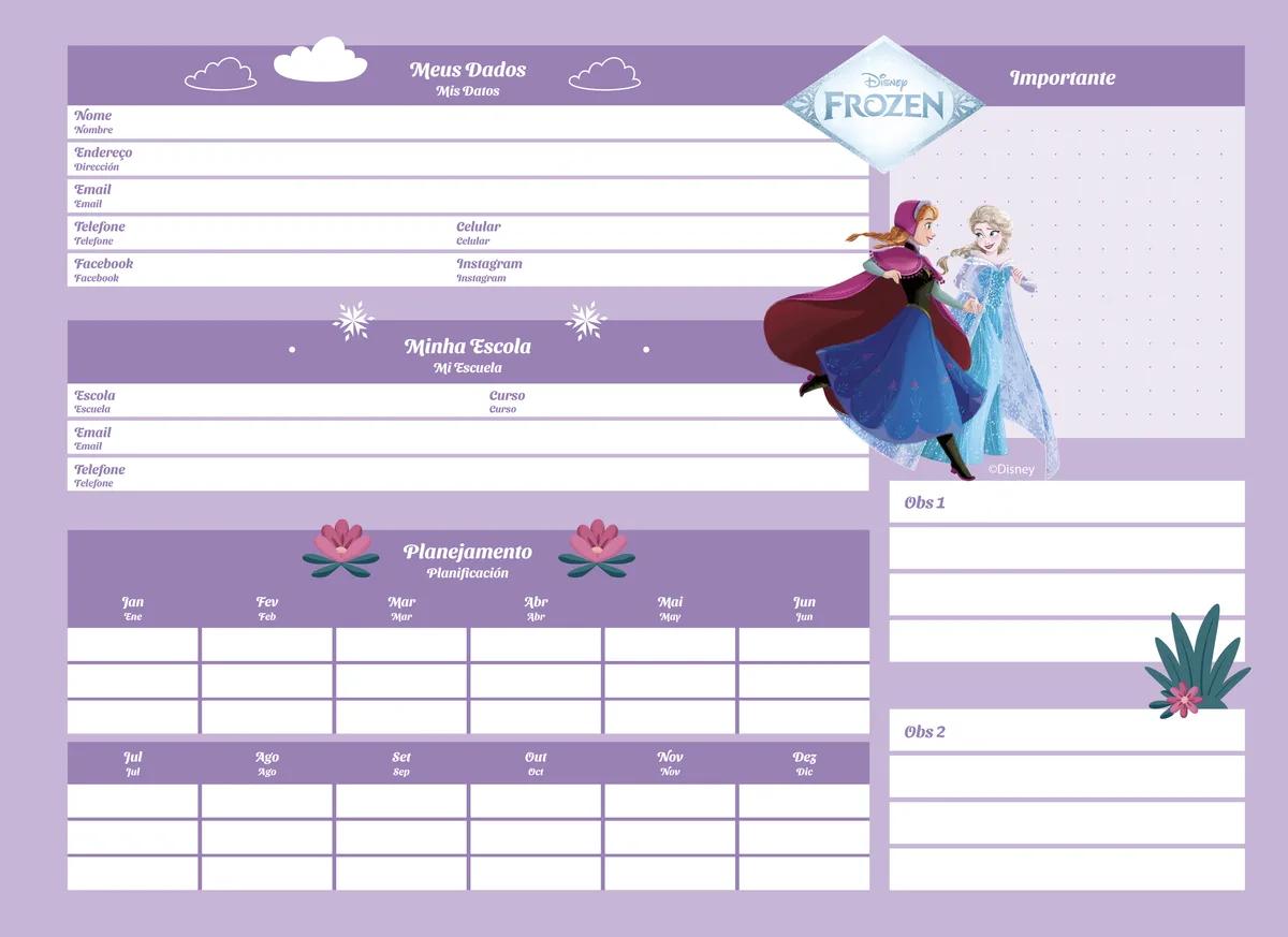 CADERNO ESPIRAL CAPA DURA 80 FOLHAS CARTOGRAFIA - FROZEN — miniatura 4