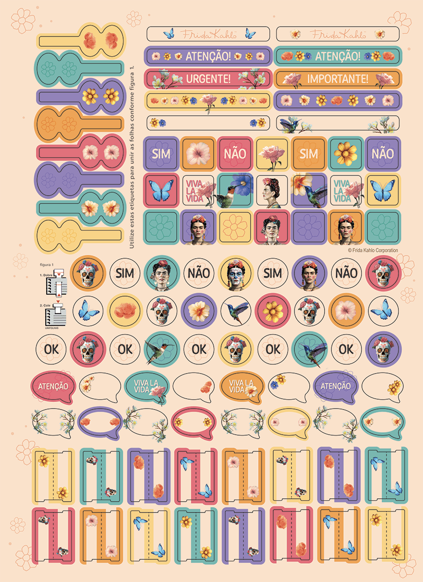 CADERNO ESPIRAL UNIVERSITÁRIO CAPA DURA 10 MATÉRIAS 160 FOLHAS - FRIDA KAHLO — miniatura 6
