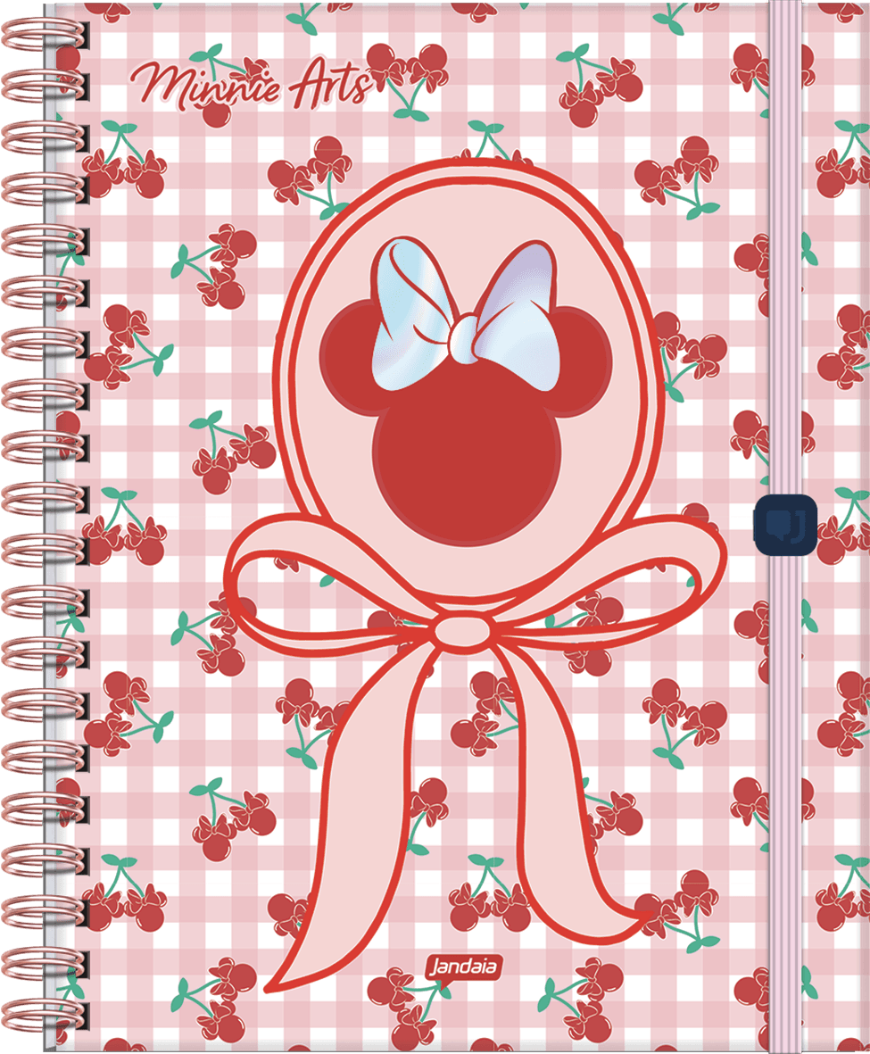 CADERNO COLLEGE CAPA DURA 80 FOLHAS NEO - MINNIE ARTS