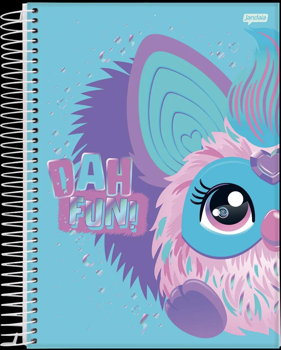 CADERNO ESPIRAL UNIVERSITÁRIO CAPA DURA 01 MATÉRIA 80 FOLHAS - FURBY — miniatura 4