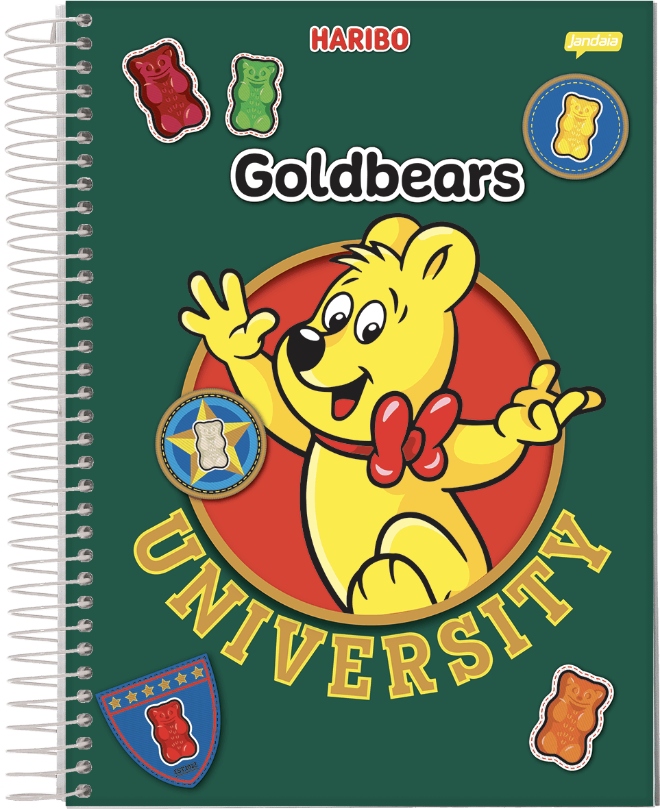 CADERNO ESPIRAL UNIVERSITÁRIO CAPA DURA 01 MATÉRIA 80 FOLHAS - HARIBO