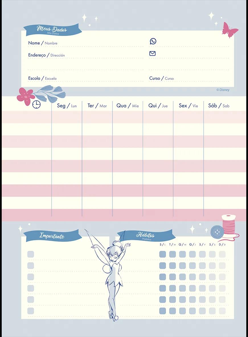 CADERNO ESPIRAL CAPA DURA 1/8 80 FOLHAS - TINKER BELL KRAFT — miniatura 6