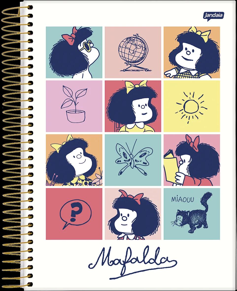 CADERNO ESPIRAL UNIVERSITÁRIO CAPA DURA 10 MATÉRIAS 160 FOLHAS - MAFALDA — miniatura 6