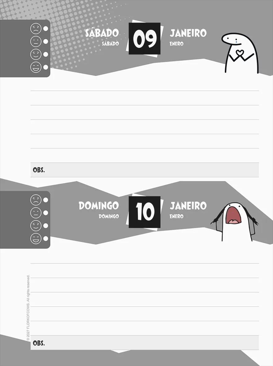 AGENDA DIARIA ESPIRAL 133X178MM - FLORK — miniatura 7