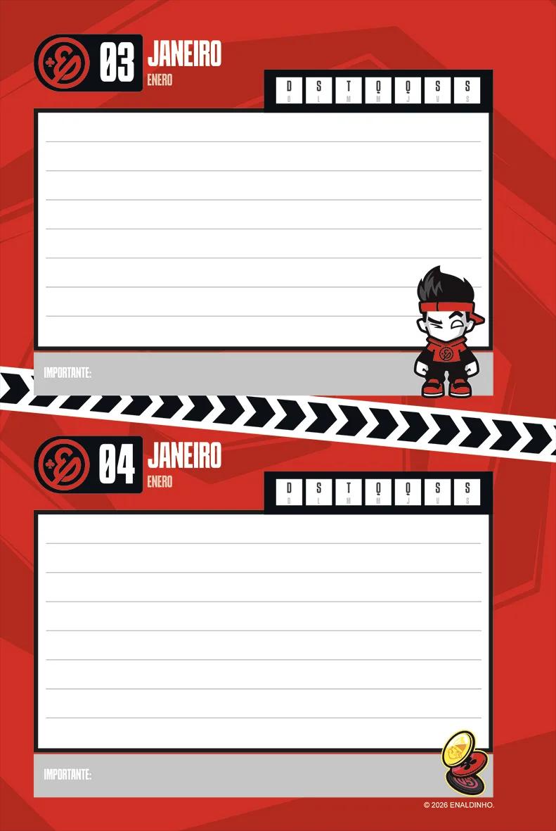 AGENDA PERMANENTE 134X200MM - ENALDINHO — miniatura 6