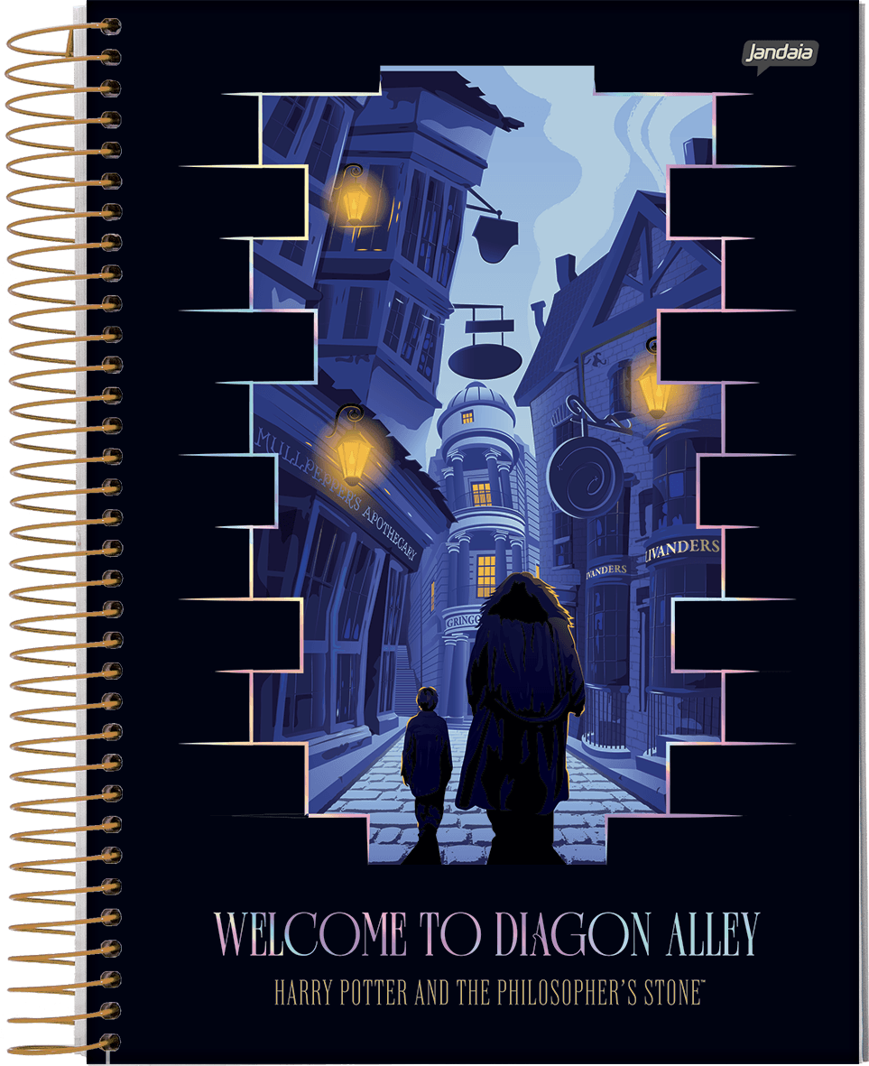 CADERNO ESPIRAL UNIVERSITÁRIO CAPA DURA 12 MATÉRIAS 240 FOLHAS - HARRY POTTER