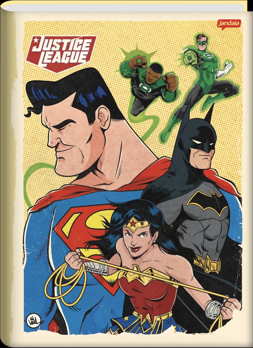 CADERNO BROCHURA CAPA DURA UNIVERSITÁRIO 48 FOLHAS - LIGA DA JUSTIÇA — miniatura 4