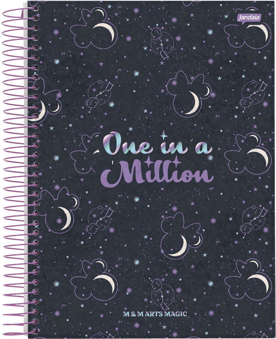 CADERNO ESPIRAL UNIVERSITÁRIO CAPA DURA 01 MATÉRIA 80 FOLHAS - MICKEY ARTS MAGIC