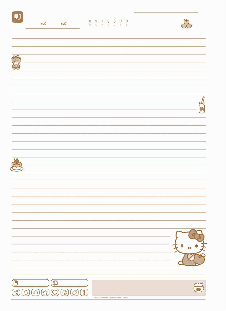 CADERNO COLLEGE CAPA DURA 80 FOLHAS ARGOLADO - HELLO KITTY — miniatura 9