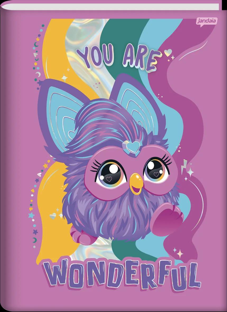 CADERNO BROCHURA CAPA DURA UNIVERSITÁRIO 80 FOLHAS - FURBY — miniatura 3