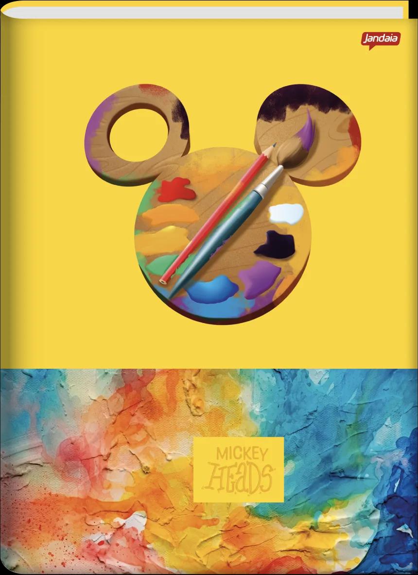 CADERNO BROCHURA CAPA DURA 1/4 80 FOLHAS - MICKEY HEADS — miniatura 3