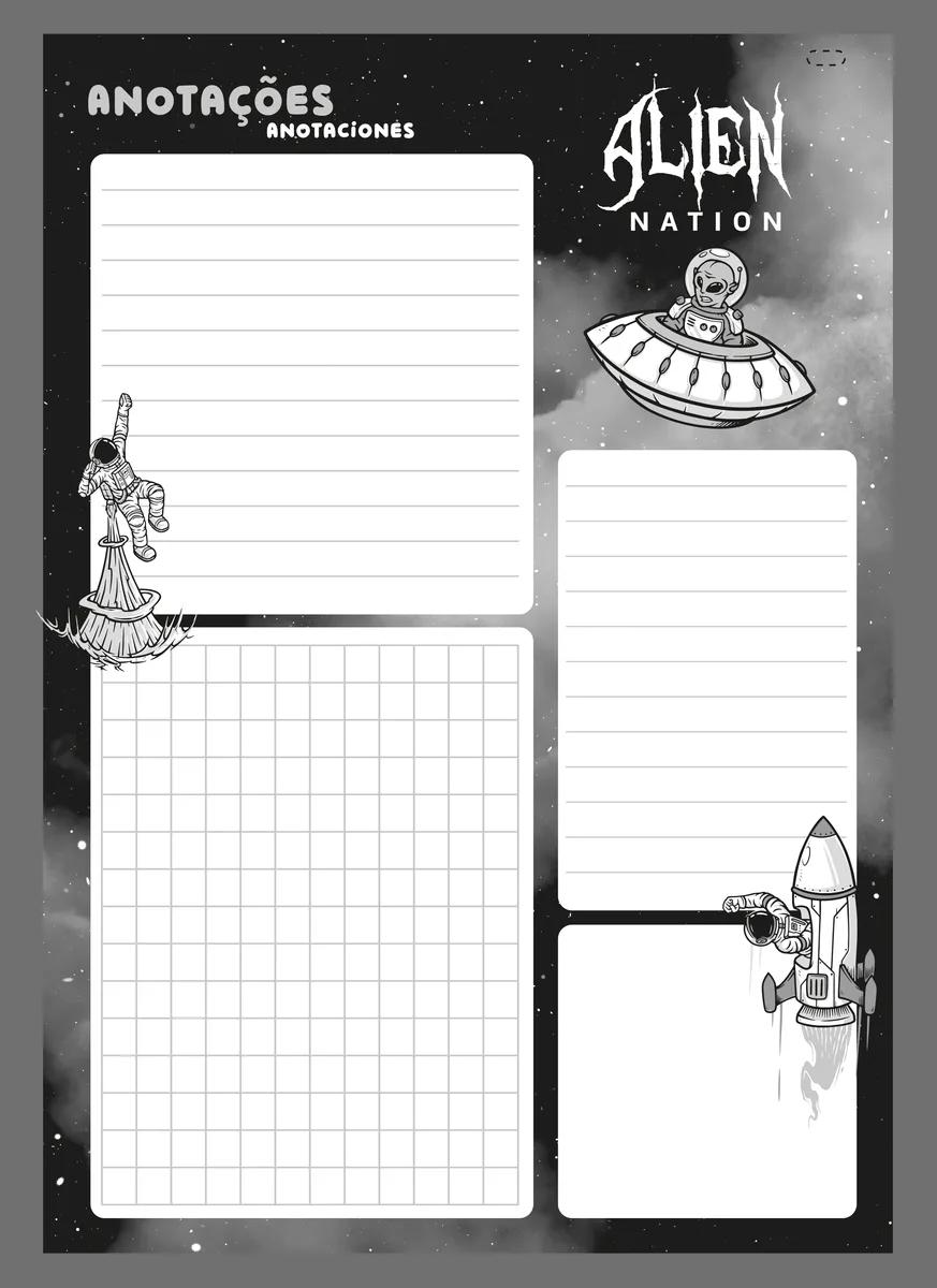 CADERNO ESPIRAL UNIVERSITÁRIO CAPA DURA 01 MATÉRIA 80 FOLHAS - ALIEN NATION — miniatura 7