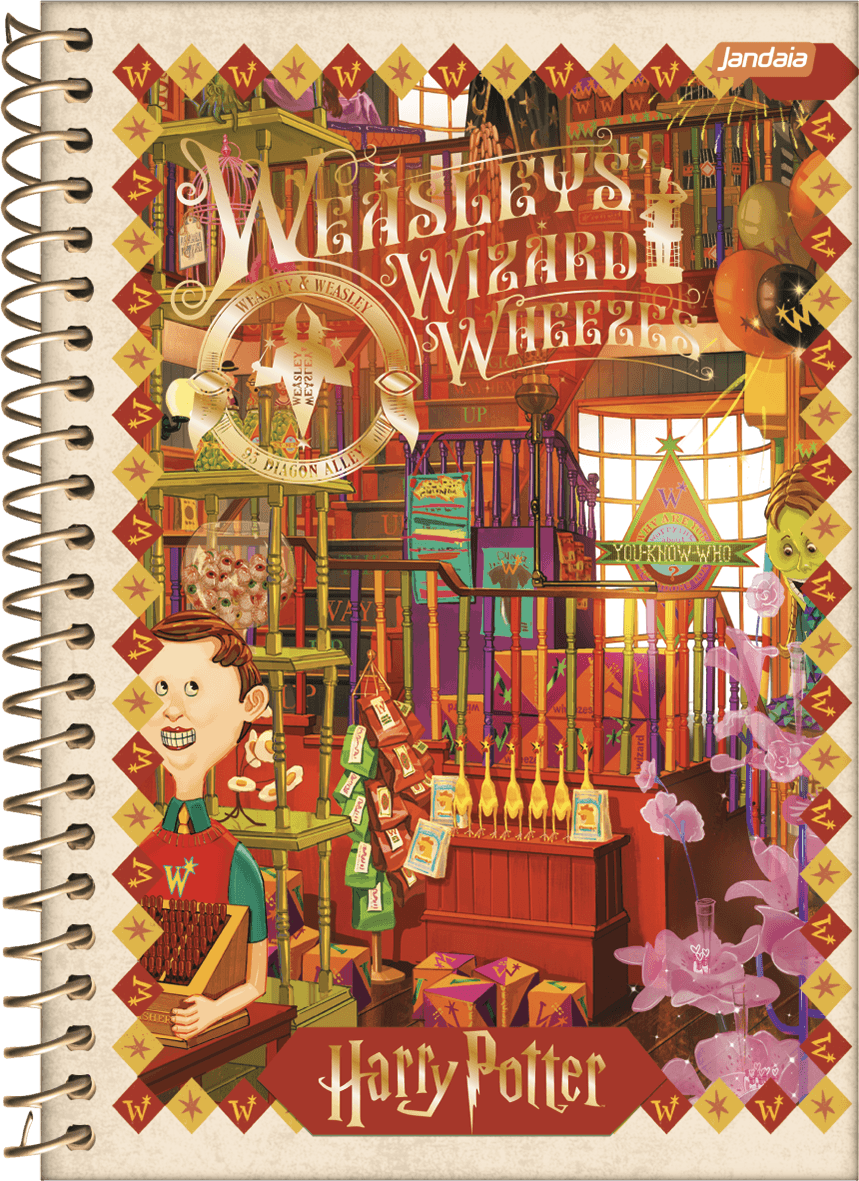 CADERNO ESPIRAL CAPA DURA 1/4 96 FOLHAS - HARRY POTTER