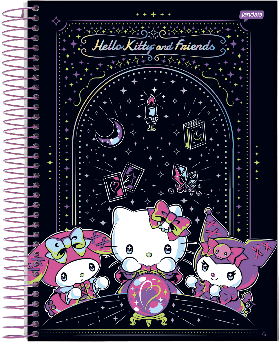 CADERNO ESPIRAL UNIVERSITÁRIO CAPA DURA 10 MATÉRIAS 160 FOLHAS - BESTIES FOREVER — miniatura 4