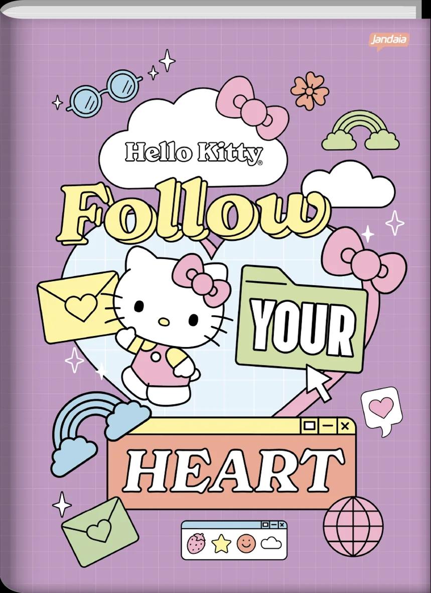 CADERNO BROCHURA CAPA DURA UNIVERSITÁRIO 80 FOLHAS - HELLO KITTY — miniatura 4