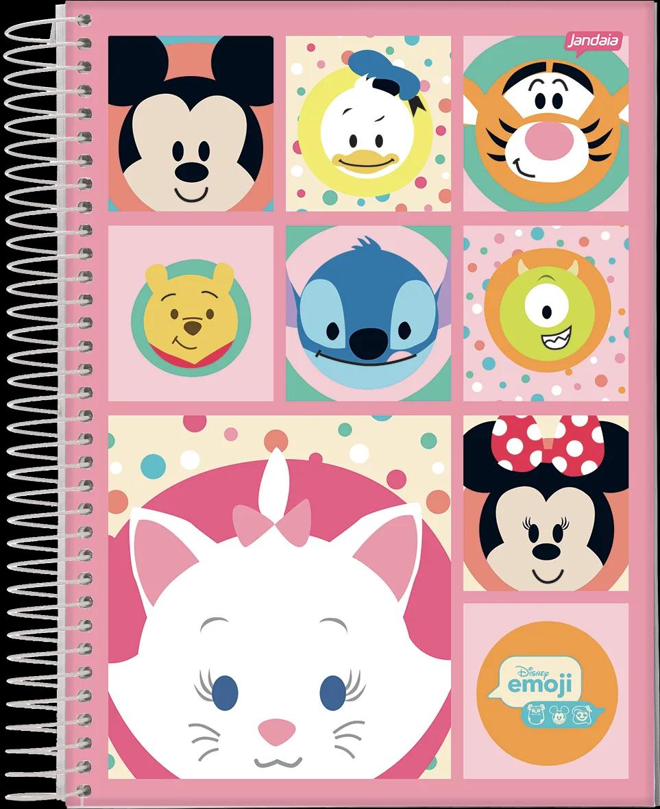 CADERNO ESPIRAL UNIVERSITÁRIO CAPA DURA 01 MATÉRIA 80 FOLHAS - DISNEY EMOJI — miniatura 3