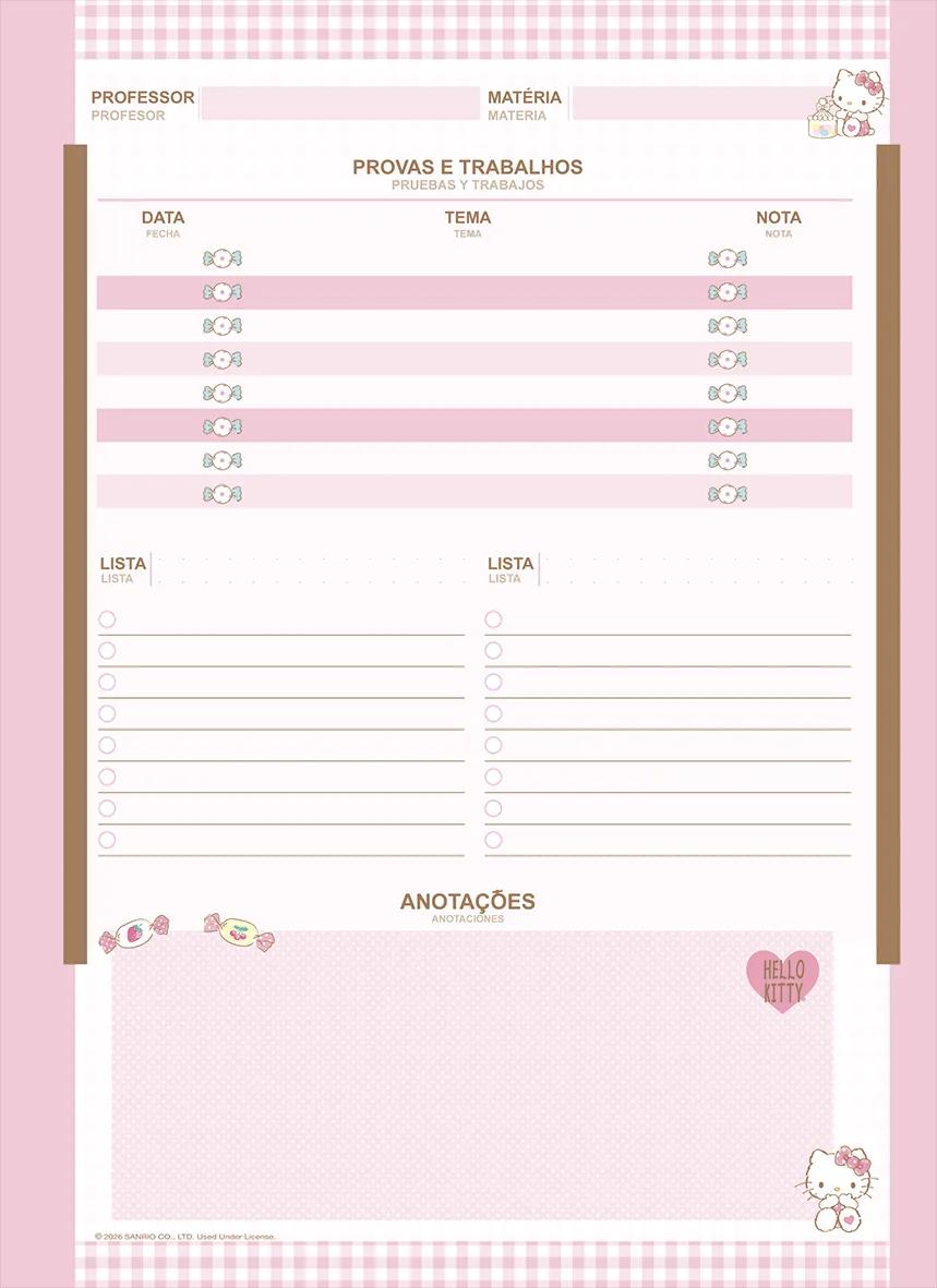 CADERNO ESPIRAL CAPA DURA 1/4 80 FOLHAS - HELLO KITTY — miniatura 4
