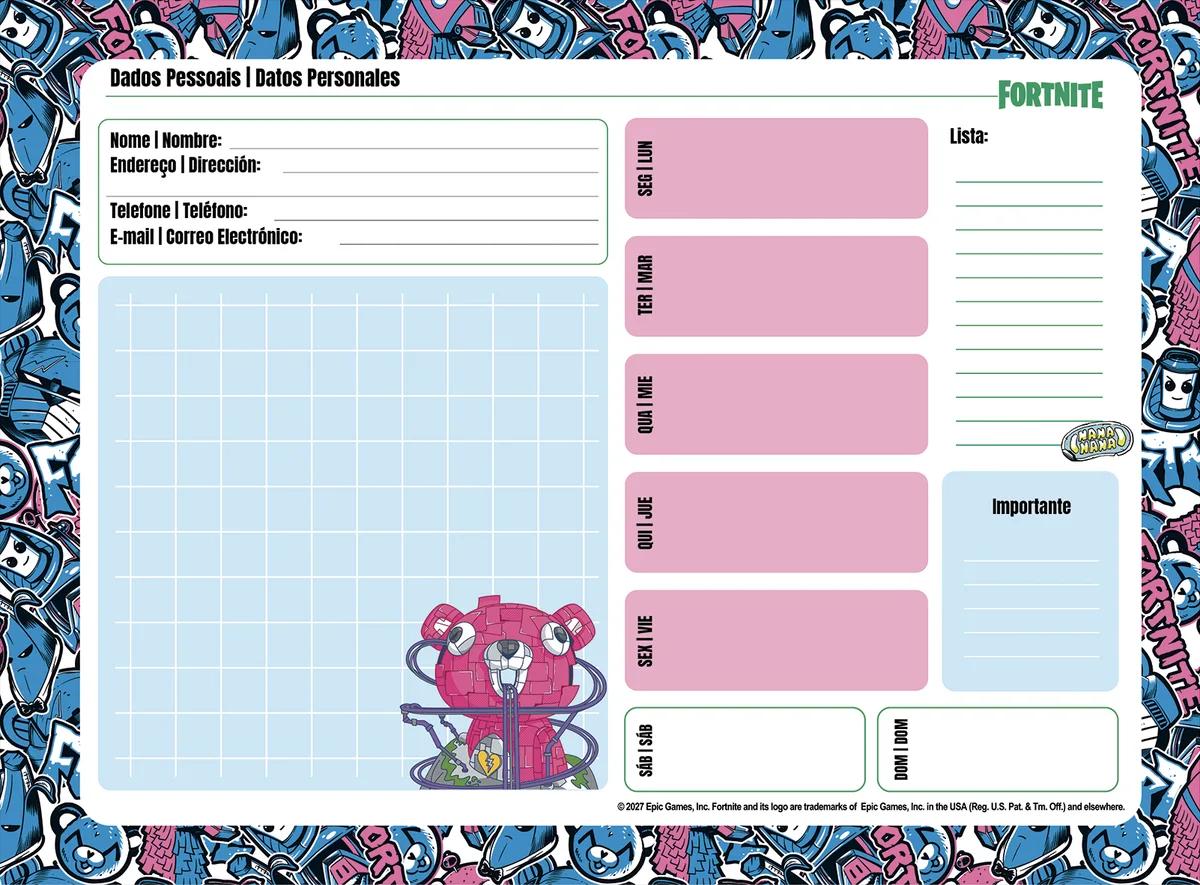 CADERNO ESPIRAL CAPA DURA 80 FOLHAS CARTOGRAFIA - FORTNITE — miniatura 3
