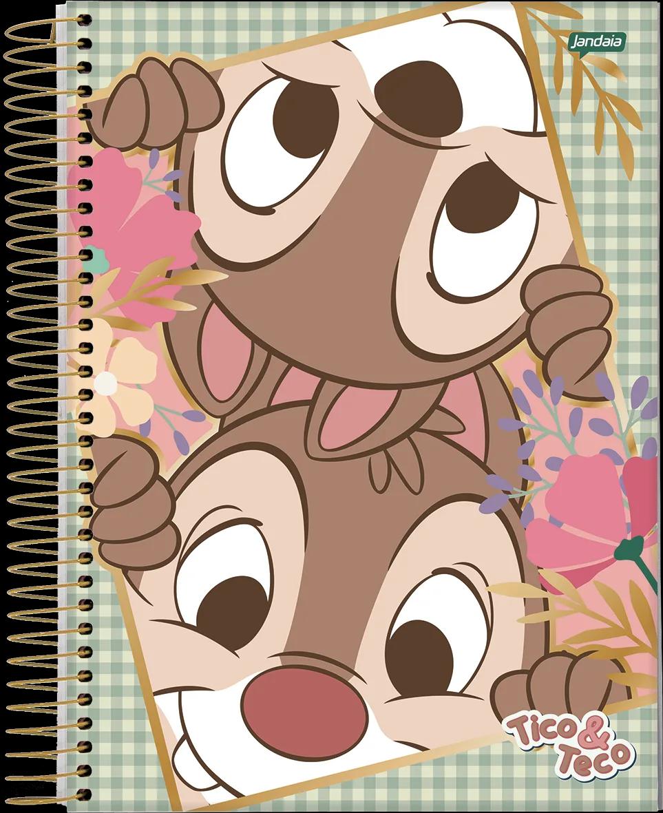 CADERNO ESPIRAL UNIVERSITÁRIO CAPA DURA 10 MATÉRIAS 160 FOLHAS - TICO E TECO