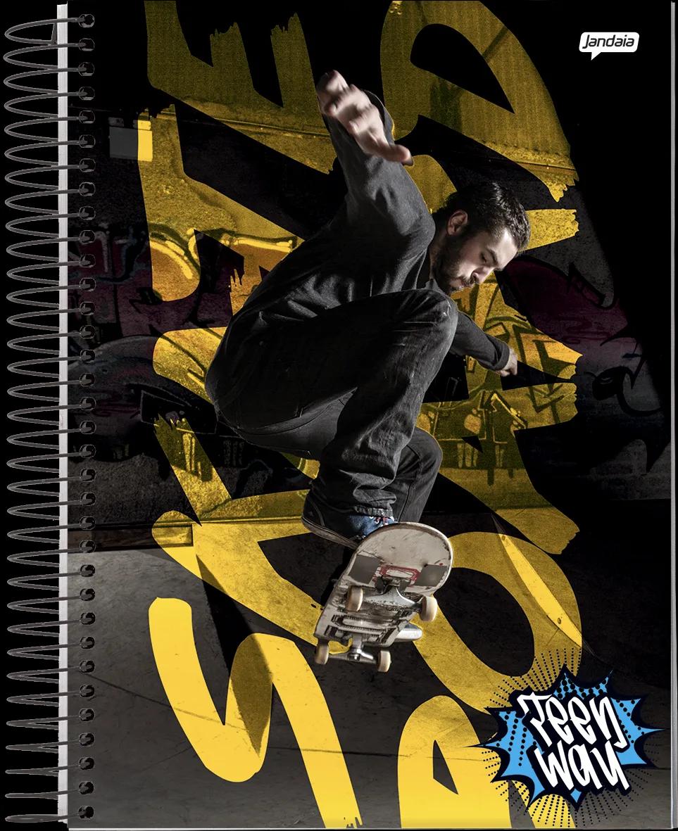CADERNO ESPIRAL UNIVERSITÁRIO CAPA DURA 01 MATÉRIA 96 FOLHAS -  TEEN WAY