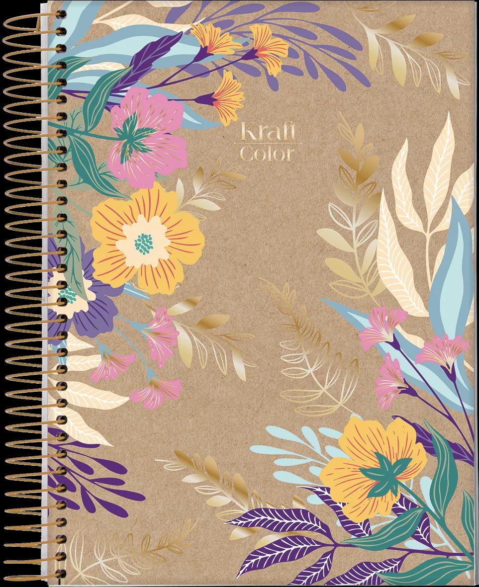 CADERNO ESPIRAL UNIVERSITÁRIO CAPA DURA 01 MATÉRIA 80 FOLHAS - KRAFT COLOR — miniatura 3