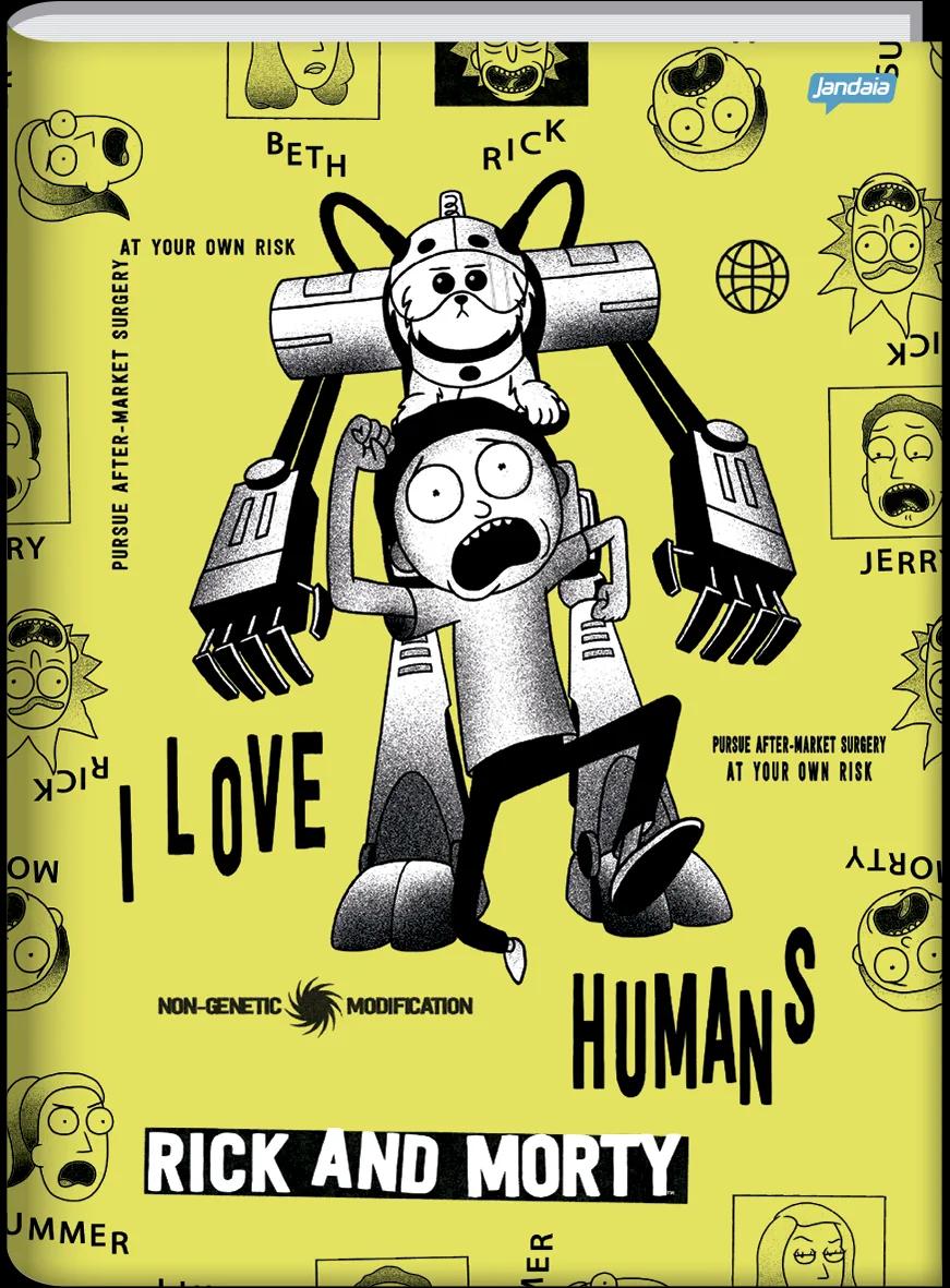 CADERNO BROCHURA CAPA DURA UNIVERSITÁRIO 80 FOLHAS - RICK AND MORTY — miniatura 3