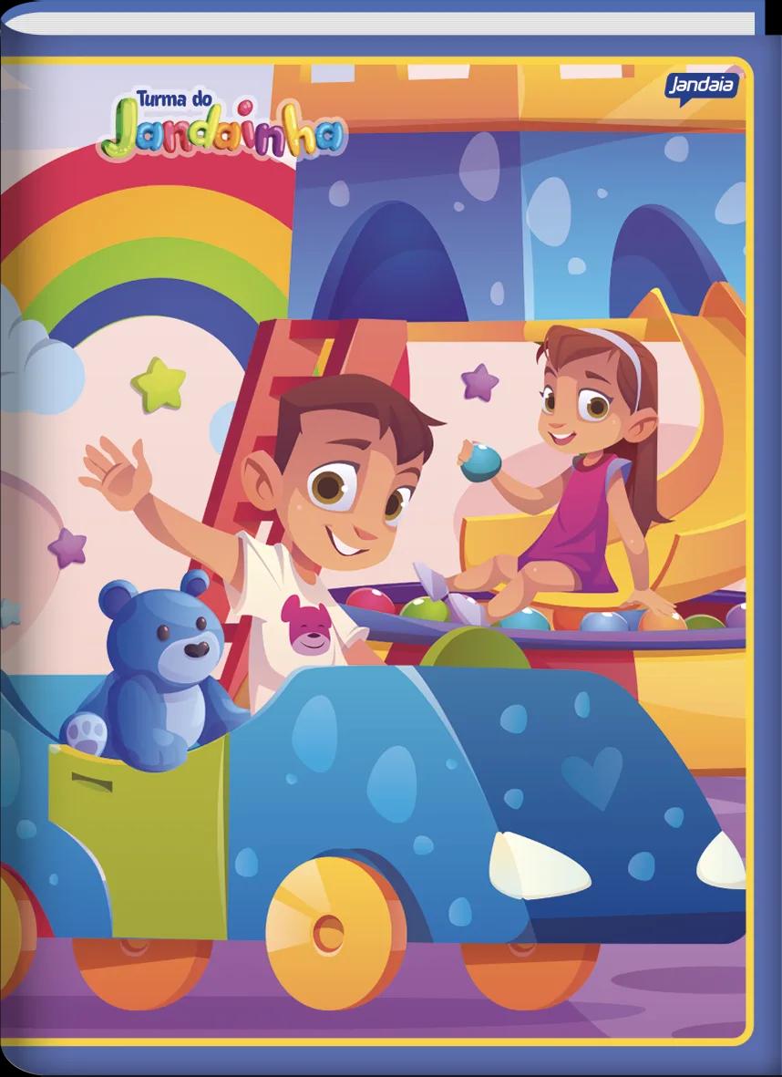 CADERNO BROCHURA UNIVERSITÁRIO CAPA DURA 80 FOLHAS MASCULINO - JANDAINHA — miniatura 3
