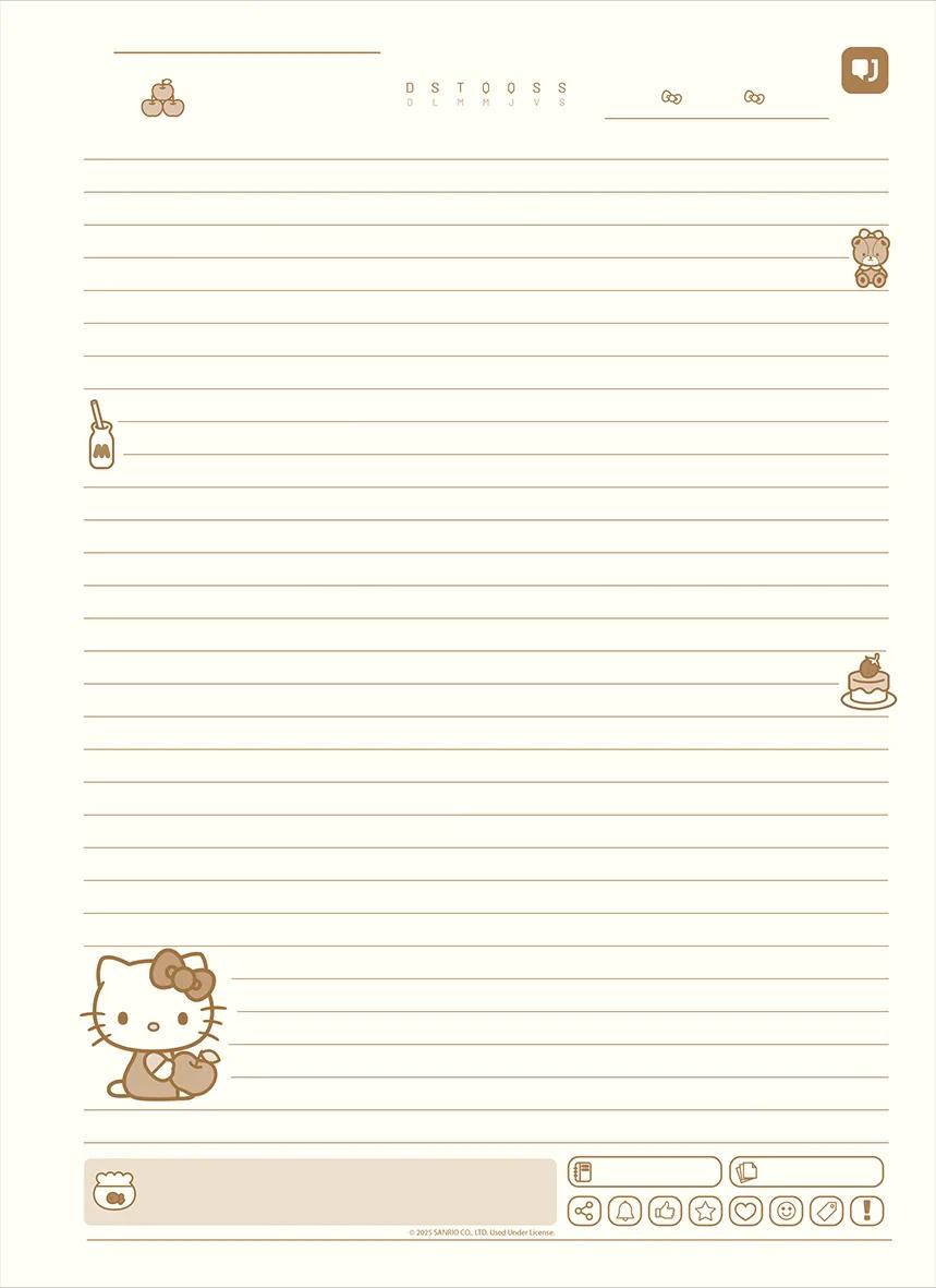 CADERNO ESPIRAL UNIVERSITÁRIO CAPA DURA 10 MATÉRIAS 160 FOLHAS - HELLO KITTY KRAFT — miniatura 15
