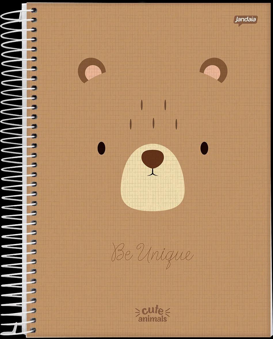 CADERNO ESPIRAL UNIVERSITÁRIO CAPA DURA 10 MATÉRIAS 160 FOLHAS - CUTE ANIMALS — miniatura 3