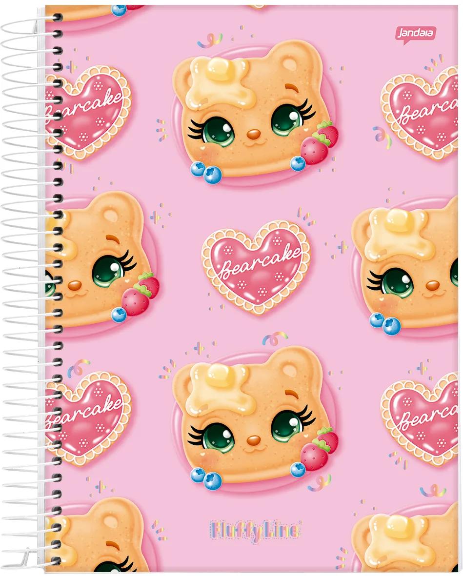 CADERNO ESPIRAL UNIVERSITÁRIO CAPA DURA 01 MATÉRIA 80 FOLHAS - FLUFFY — miniatura 4