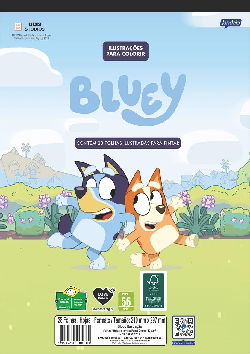 FOLHAS ILUSTRAÇÃO 180G A4 - BLUEY