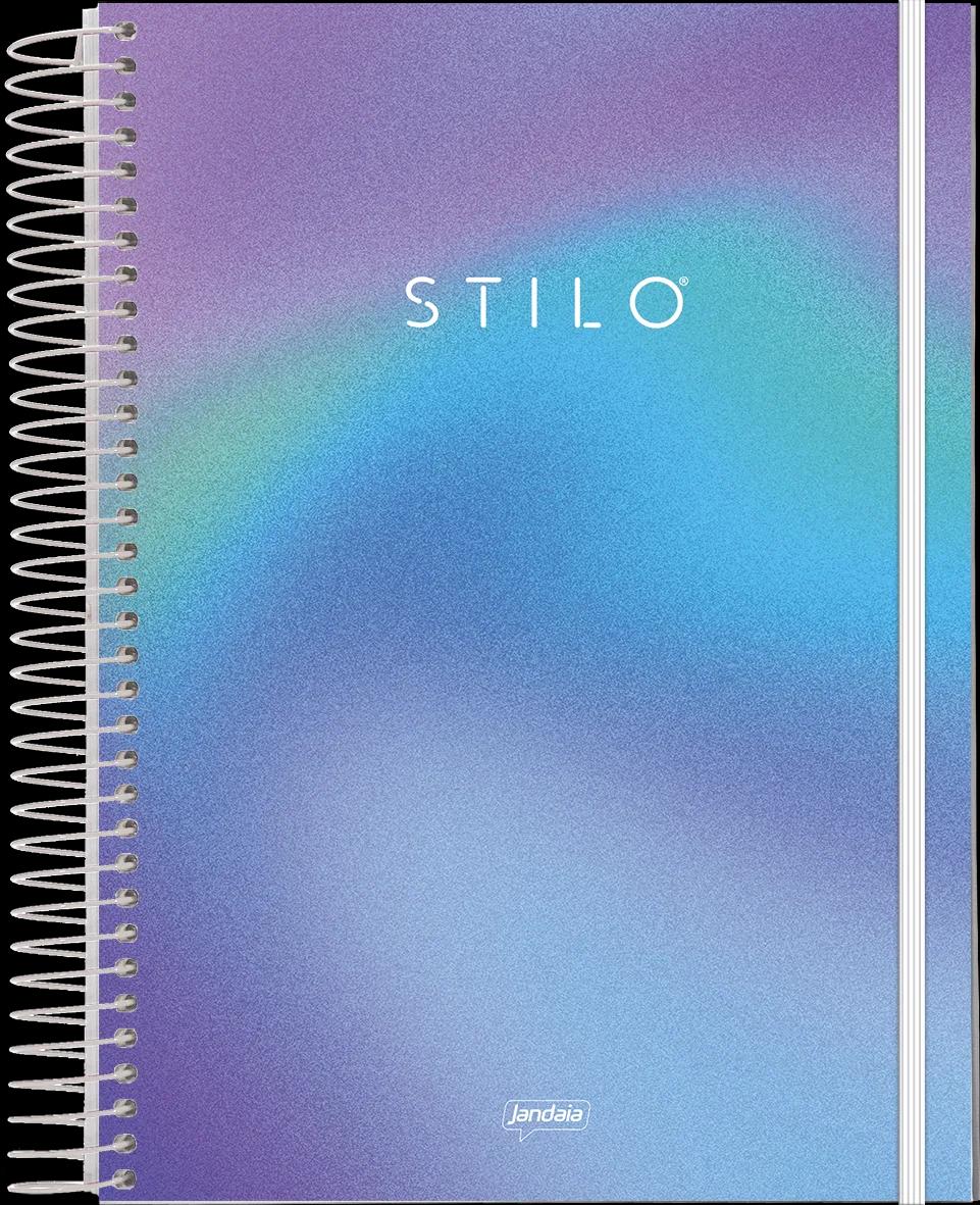 CADERNO ESPIRAL UNIVERSITÁRIO PP 15X1 200X275MM 240FLS - STILO AZUL DEGRADÊ