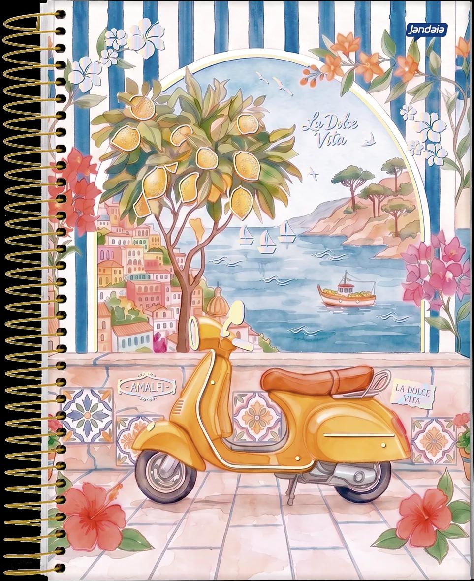 CADERNO ESPIRAL 1/4 140X200MM 80 FOLHAS - LA DOLCE VITA — miniatura 3
