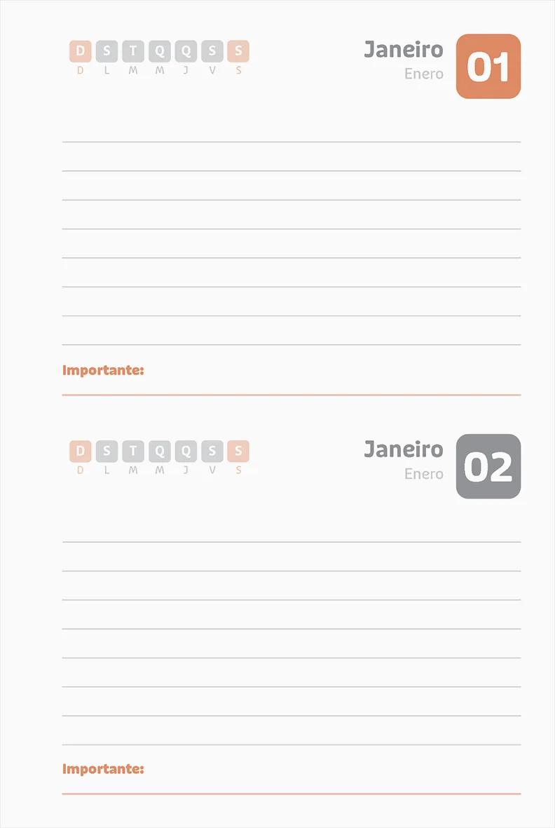AGENDA PERMANENTE 134X200MM 96 FOLHAS - STIFF — miniatura 5