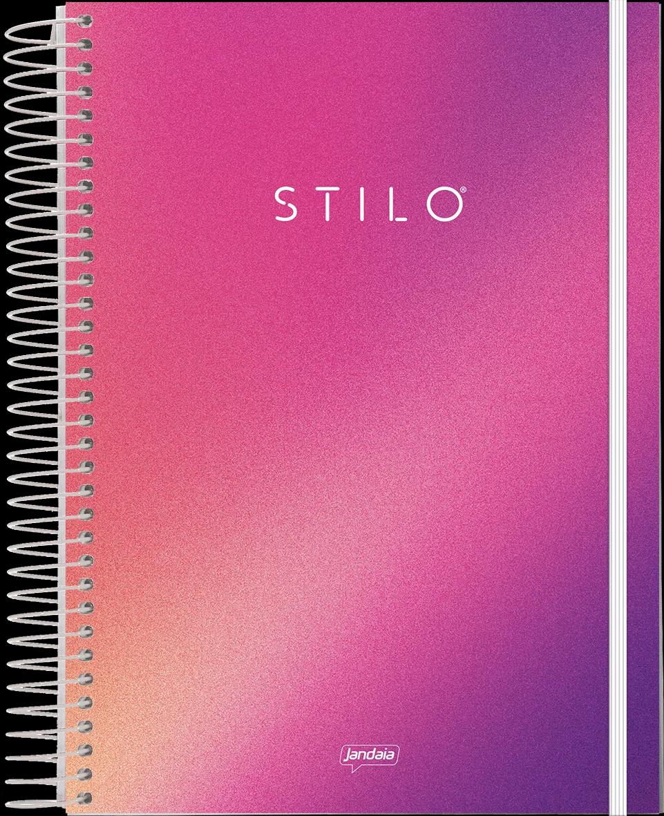 CADERNO ESPIRAL UNIVERSITÁRIO PP 200X275MM 80FLS - STILO ROSA DEGRADÊ