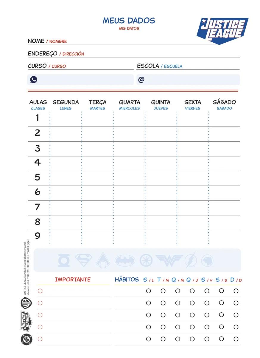 CADERNO ESPIRAL UNIVERSITÁRIO CAPA DURA 10 MATÉRIAS 160 FOLHAS - LIGA DA JUSTIÇA — miniatura 11