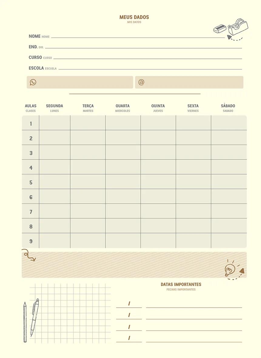CADERNO COLLEGE CAPA DURA 80 FOLHAS NEO - KRAFT GOLD — miniatura 9