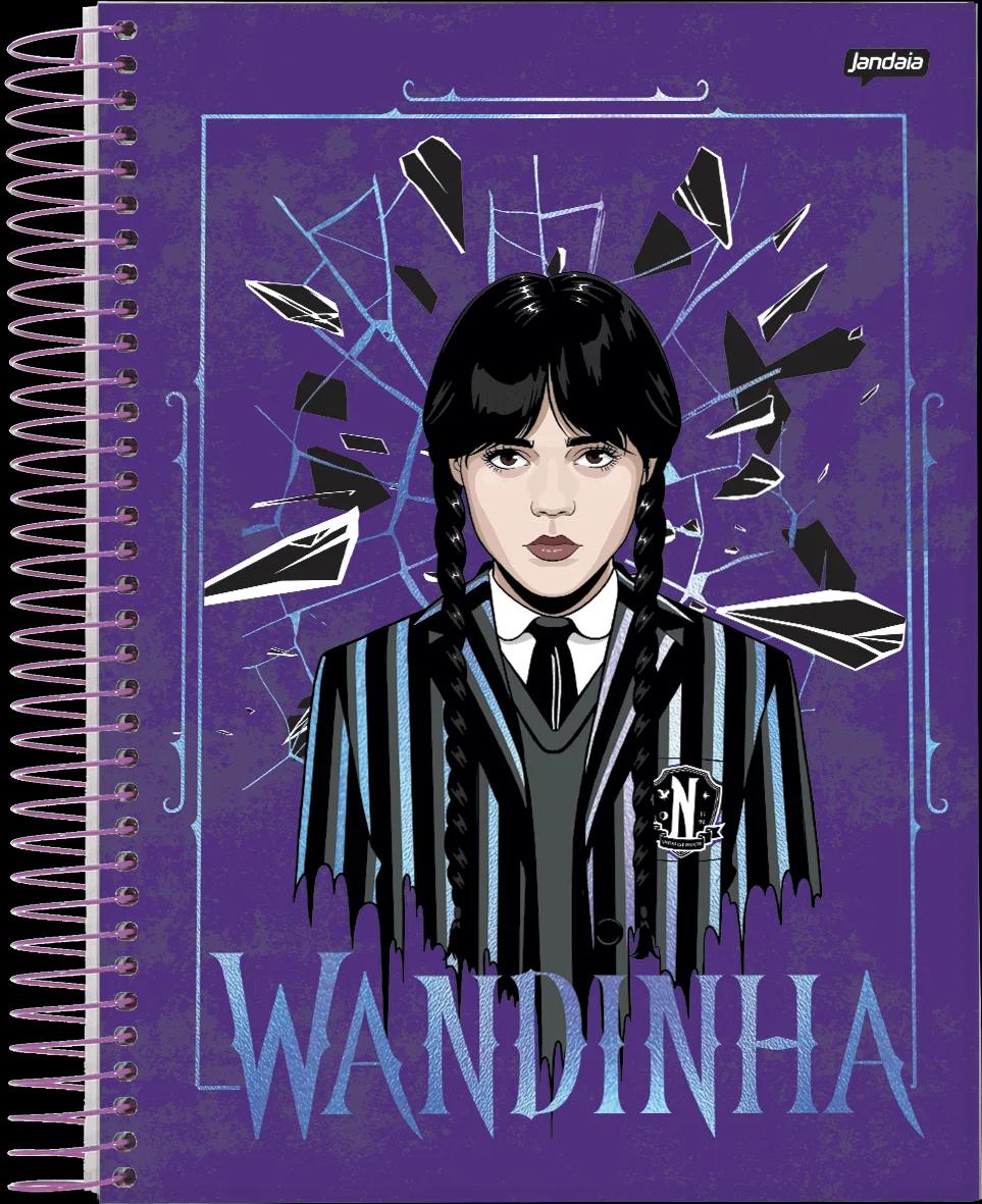 CADERNO ESPIRAL UNIVERSITÁRIO CAPA DURA 10 MATÉRIAS 160 FOLHAS - WANDINHA — miniatura 6