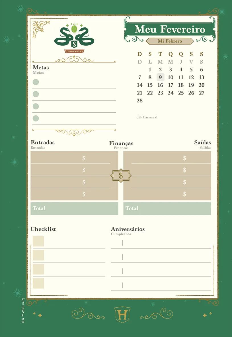 AGENDA DIARIA LOMBADA QUADRADA 138X200MM - HARRY POTTER — miniatura 6