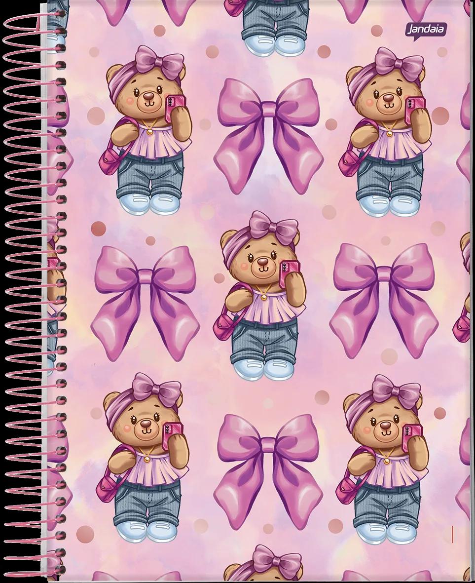 CADERNO ESPIRAL UNIVERSITÁRIO CAPA DURA 10 MATÉRIAS 160 FOLHAS - BEAR THE BEAR