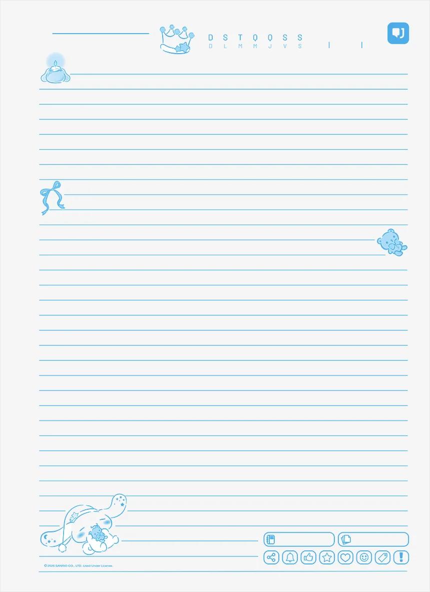 CADERNO ESPIRAL UNIVERSITÁRIO CAPA DURA 01 MATÉRIA 80 FOLHAS - CINNAMOROLL — miniatura 12