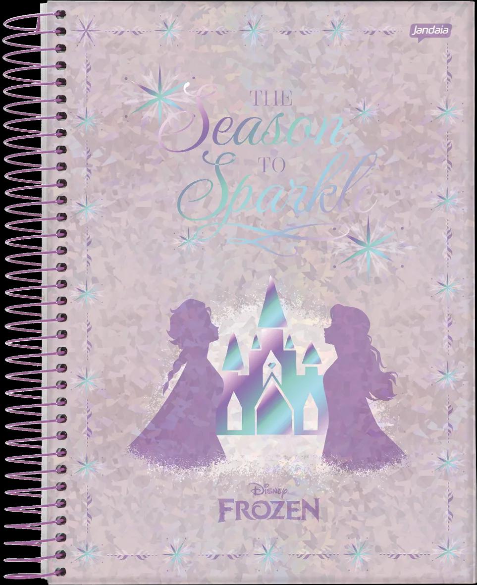 CADERNO ESPIRAL UNIVERSITÁRIO CAPA DURA 10 MATÉRIAS 160 FOLHAS - FROZEN — miniatura 3