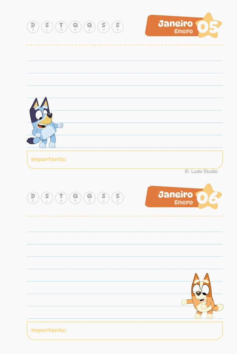 AGENDA PERMANENTE 134X200MM - BLUEY — miniatura 7