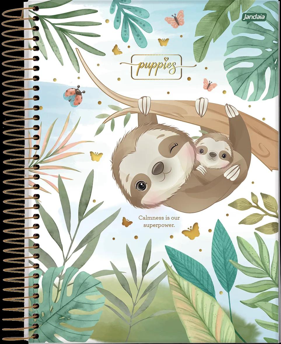 CADERNO ESPIRAL UNIVERSITÁRIO CAPA DURA 01 MATÉRIA 80 FOLHAS - PUPPIES — miniatura 4