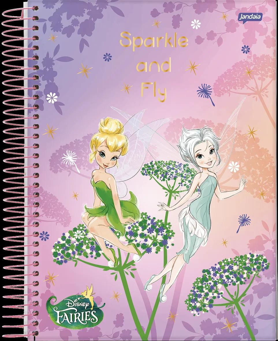 CADERNO ESPIRAL UNIVERSITÁRIO CAPA DURA 10 MATÉRIAS 160 FOLHAS - FADAS DISNEY — miniatura 4
