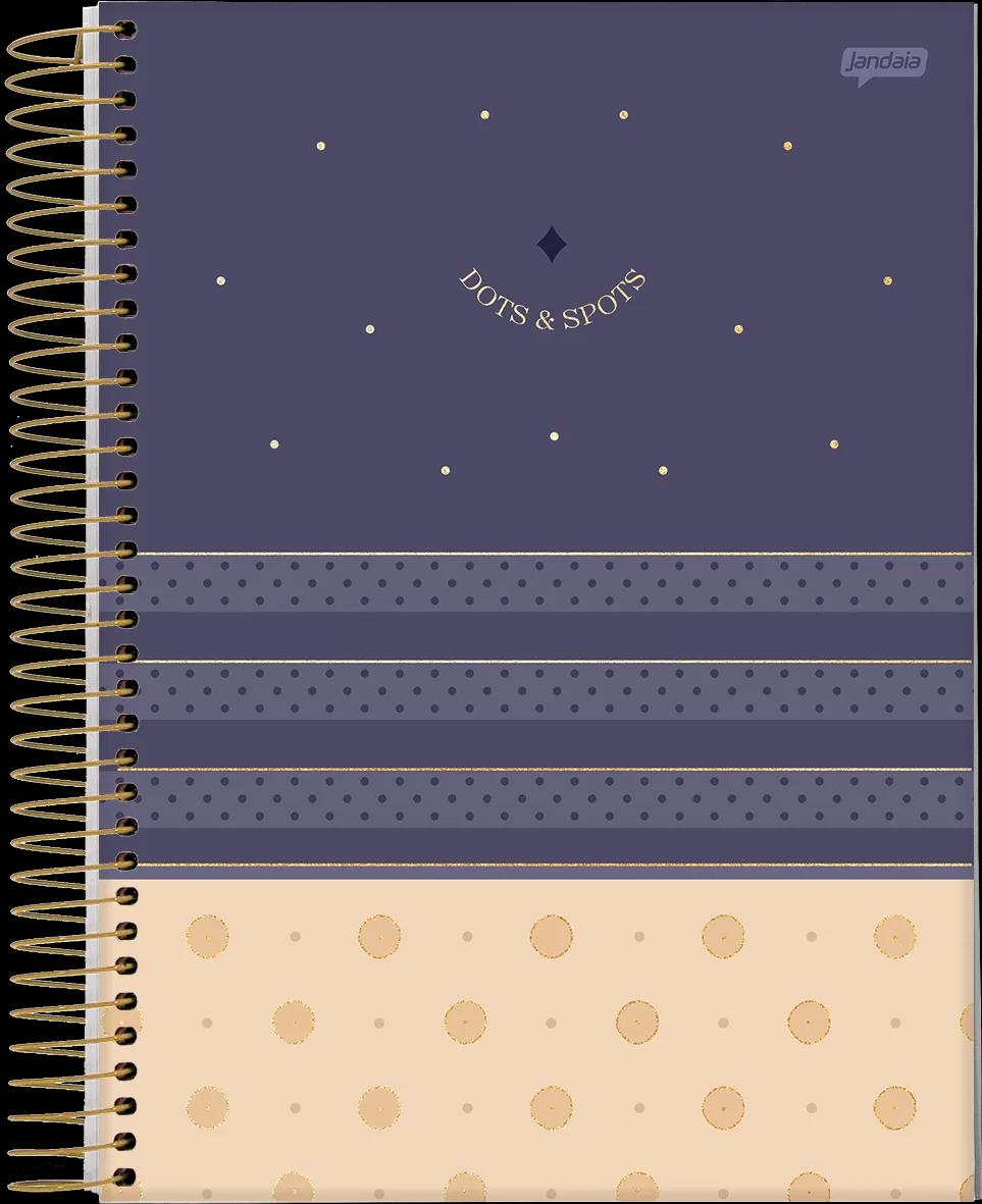 CADERNO ESPIRAL UNIVERSITÁRIO CAPA DURA 15 MATÉRIAS 240 FOLHAS - DOTS E SPOTS